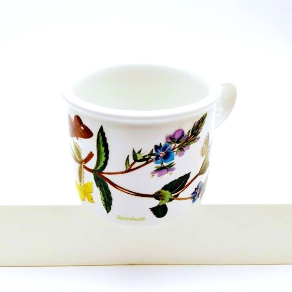*PORTMEIRION*SPEEDWELL FLORAL*DRUM STYLE CERAMIC MUG*ENGLAND*VINTAGE